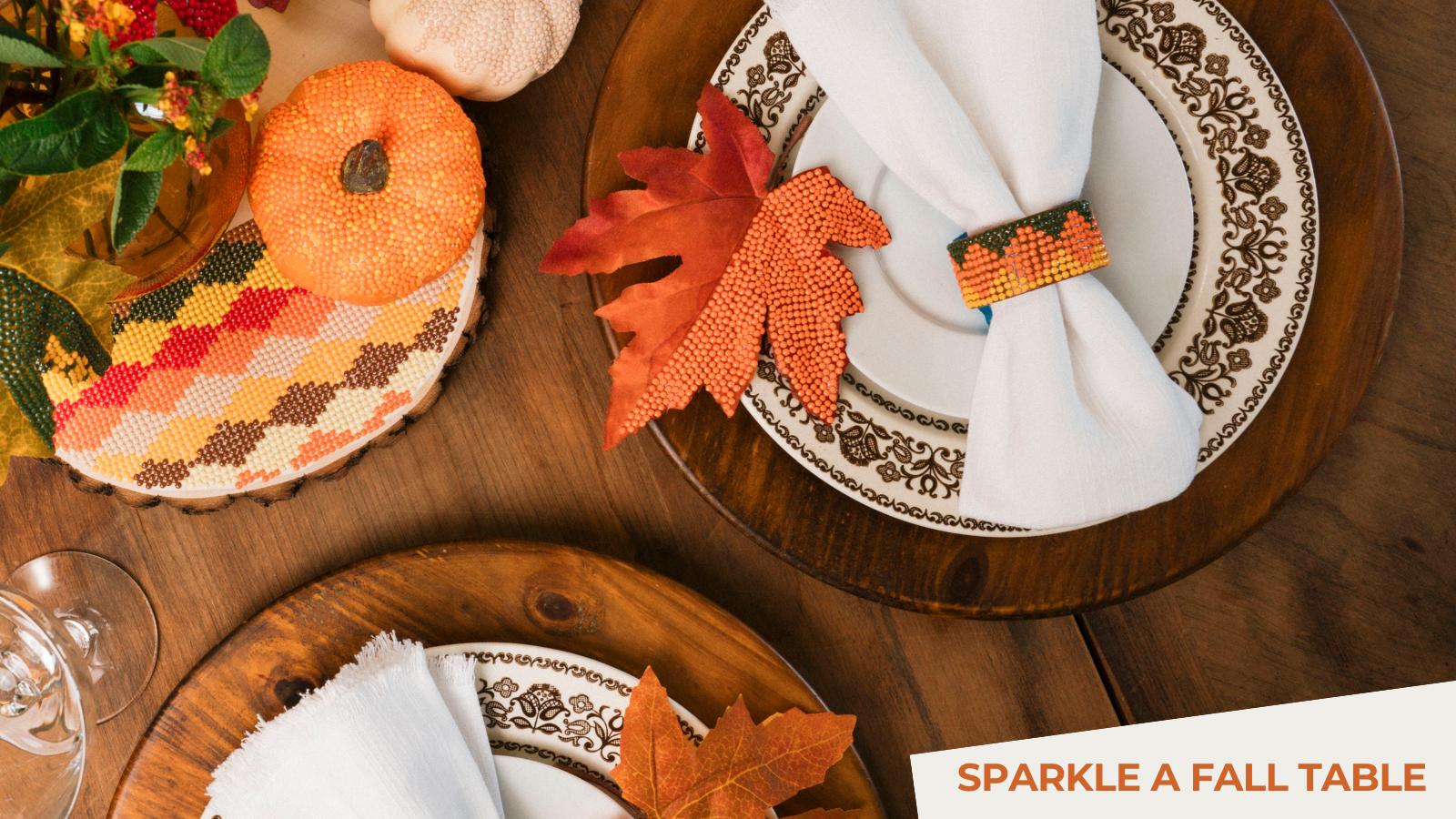 Sparkle a Fall Table with Freestyle Diamond Painting